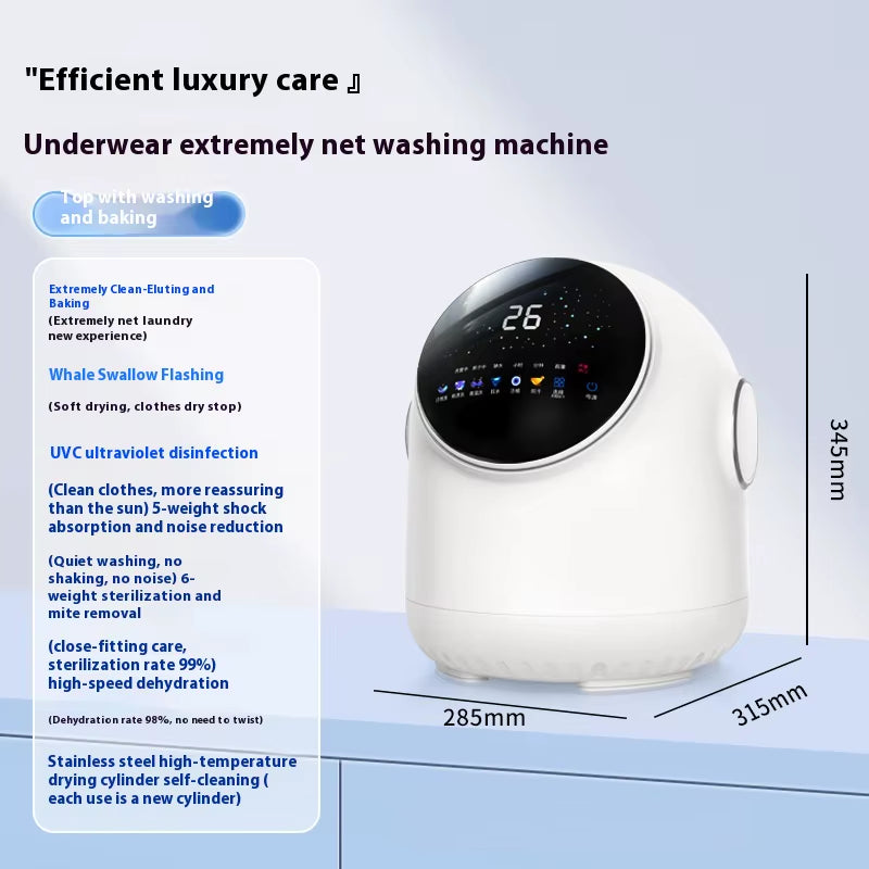 0.5Kg Small High-Temperature Full-Automatic Underwear Washing Machine Disinfection Sterilization Drying Mini Washing Machine