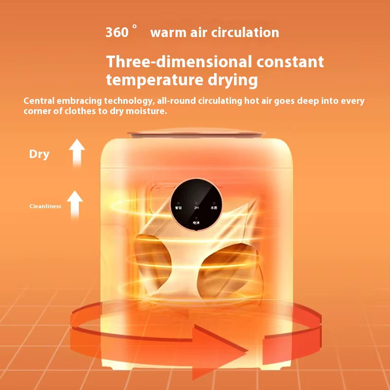 Small Household Quick-Drying Underwear Dryer Mini Air Dryer for Baking Clothes Electric Plastic Housing for Hotels