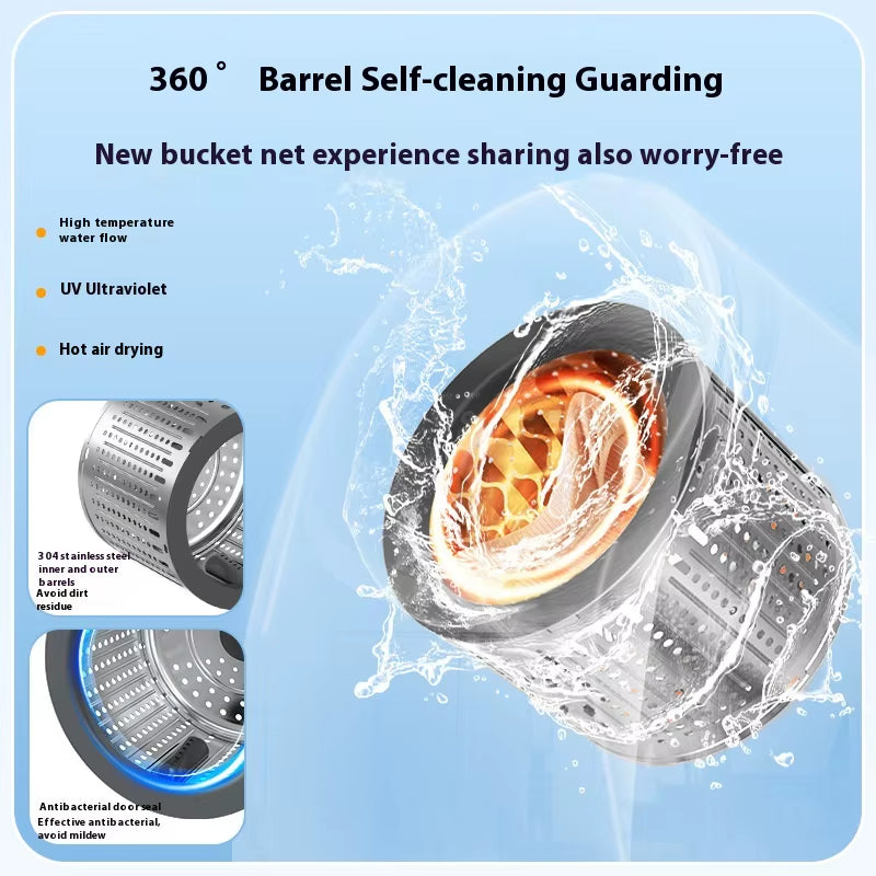 0.5Kg Mini Washing Machine Fully Automatic Integrated Drum for High-Temperature Cooking Drying Underwear Socks Baby Items