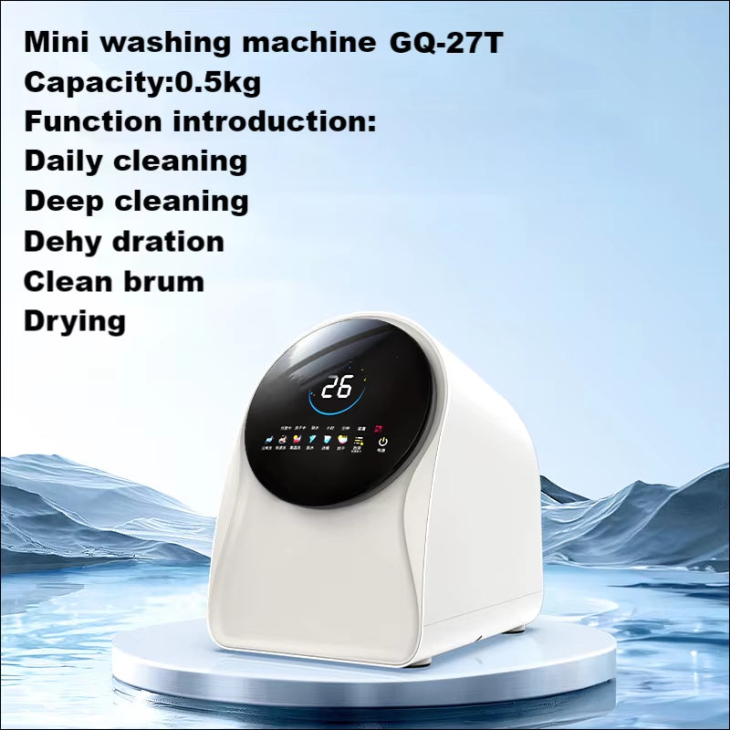 0.5Kg Small High-Temperature Full-Automatic Underwear Washing Machine Disinfection Sterilization Drying Mini Washing Machine