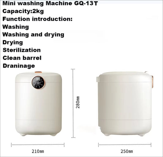0.5Kg Small High-Temperature Full-Automatic Underwear Washing Machine Disinfection Sterilization Drying Mini Washing Machine