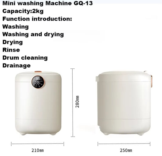 0.5Kg Mini Washing Machine Fully Automatic Integrated Drum for High-Temperature Cooking Drying Underwear Socks Baby Items